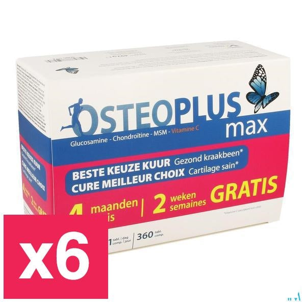 Osteoplus Max 360 Tabletten + 2 Weken Promo Gratis - x6 voordeelpak