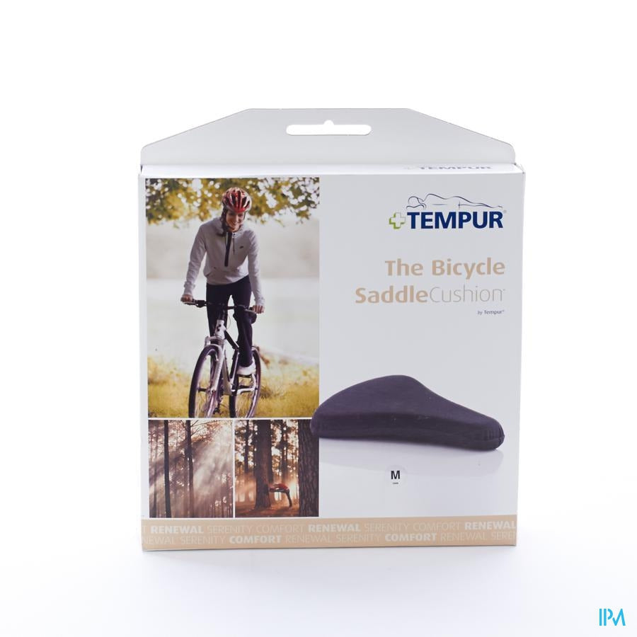 Tempur Fietszadel 27x25cm Zwart M