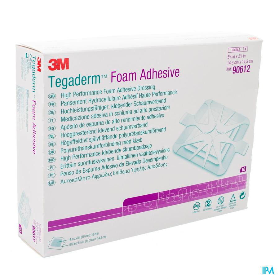 Tegaderm Foam Dressing Adh 14,30x14,30cm 10 90612