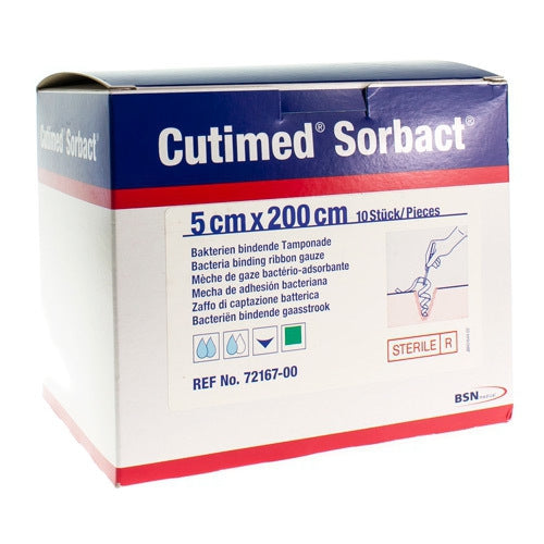 Cutimed Sorbact Gaasstrook 5x200cm 10 7216700