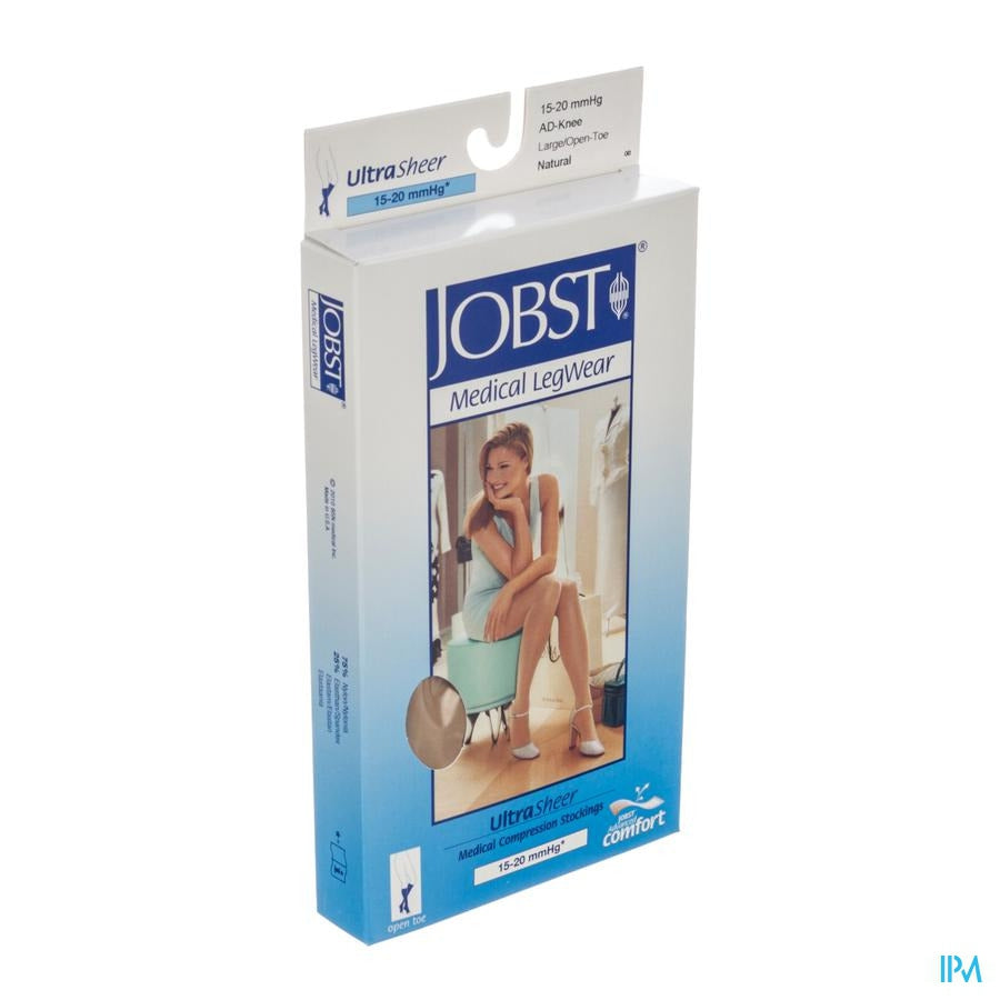 Jobst Ultrasheer Comf.k1 Knie Op.teen Natural L