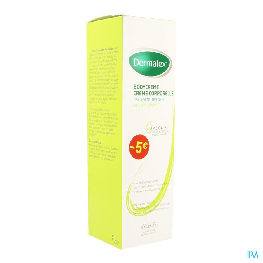Dermalex Bodycreme 10% Ureum Nieuwe Formule 500ml Promo -5eur