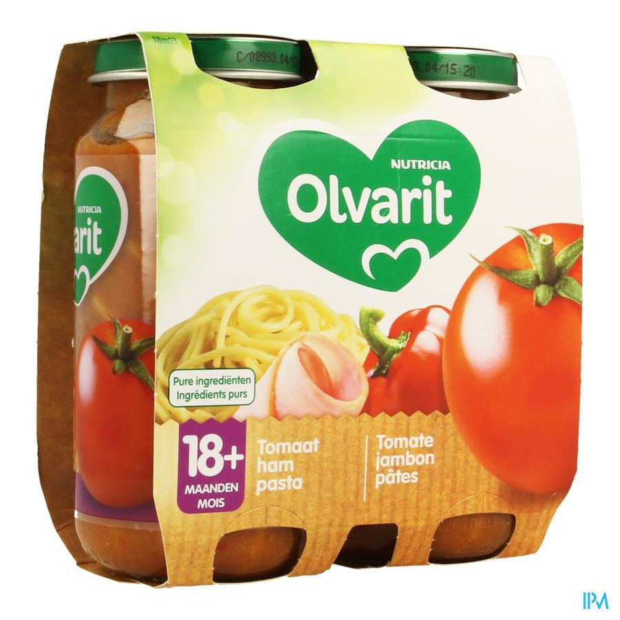 Olvarit Macaroni Tomaat Ham 2x250g 18m03