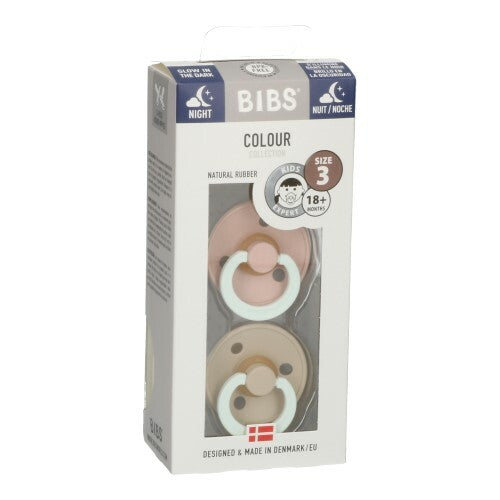 Bibs 3 Tetine Duo Glowindark Vani/blush 2
